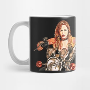 Crowsreign girl on motorcycle Mug